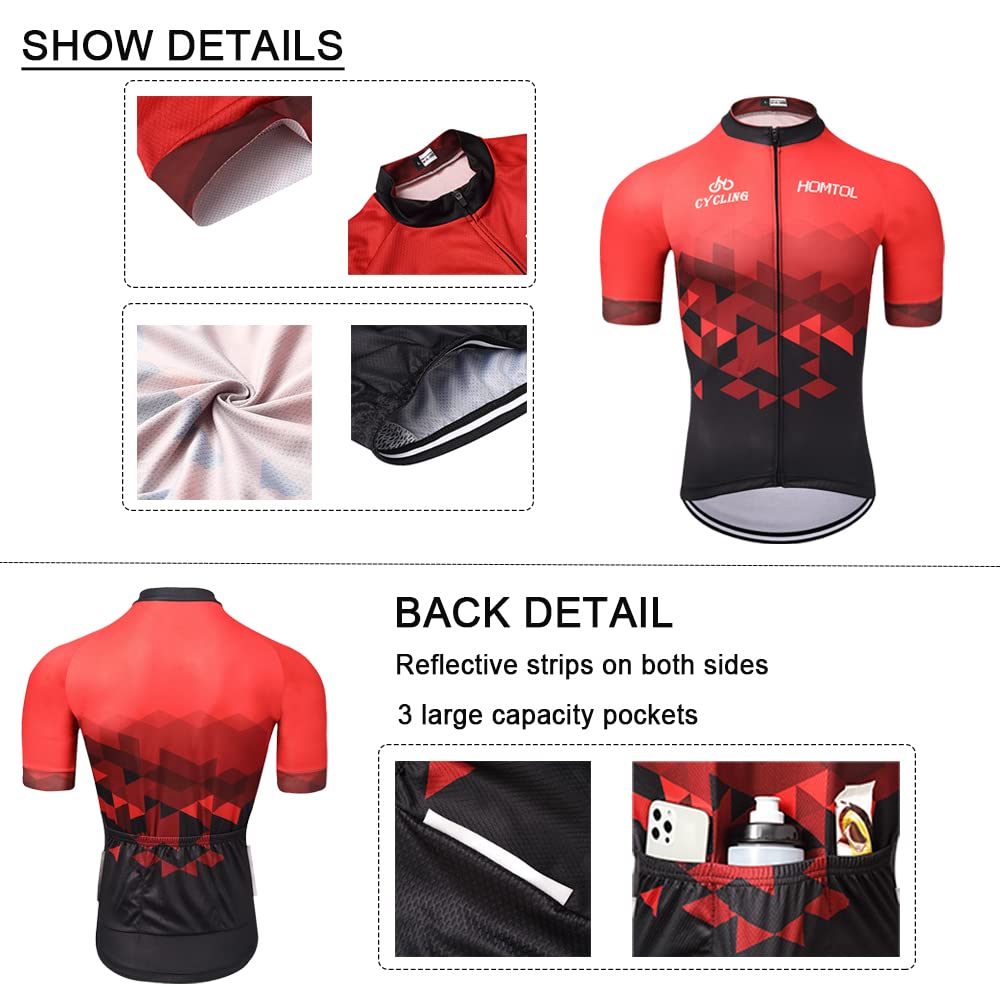 Cycling Jersey Set Men's Long Sleeve Short Sleeve Cycling Clothing Cycling Jersey Triathlon Suit Men's Bicycle Jerseys Breathable Elastic Quick Drying Jersey Cycling MTB