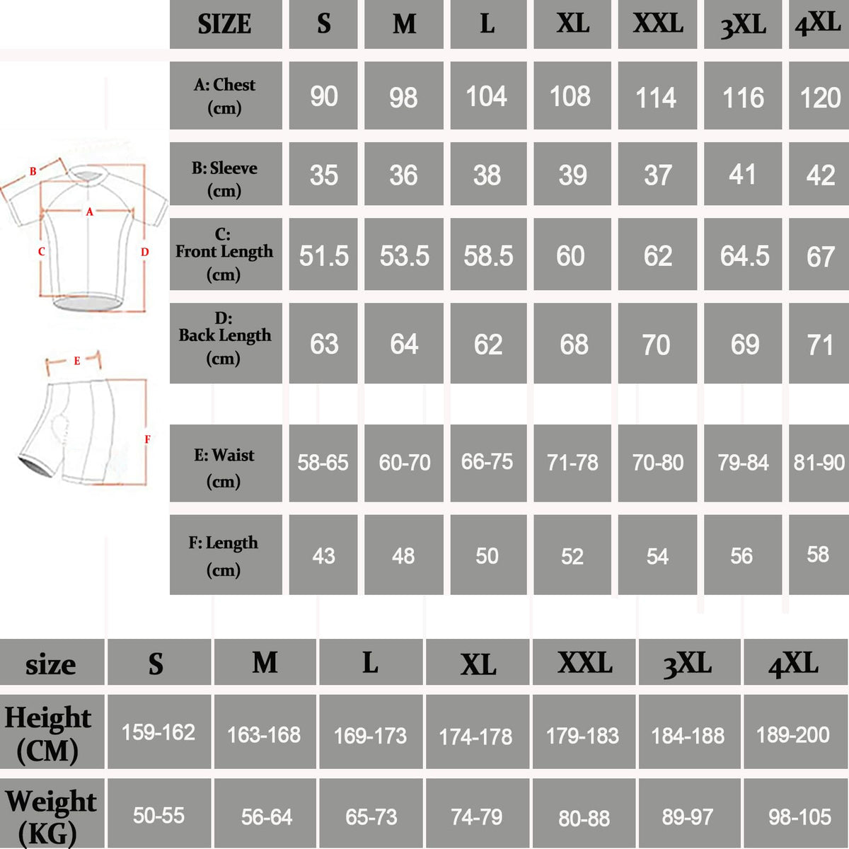 Men's Cycling Clothing Short Sleeve MTB Cycling Suits Cycling Shorts Cycling Jerseys with 3D Gel Padded Shorts