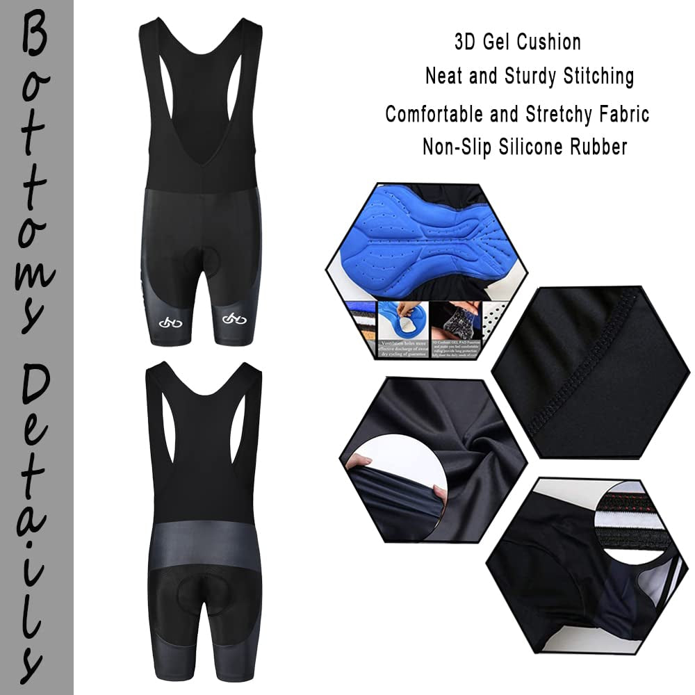 Cycling Jersey Set Men's Long Sleeve Short Sleeve Cycling Clothing Cycling Jersey Triathlon Suit Men's Bicycle Jerseys Breathable Elastic Quick Drying Jersey Cycling MTB