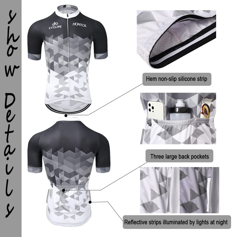 Cycling Jersey Set Men's Long Sleeve Short Sleeve Cycling Clothing Cycling Jersey Triathlon Suit Men's Bicycle Jerseys Breathable Elastic Quick Drying Jersey Cycling MTB